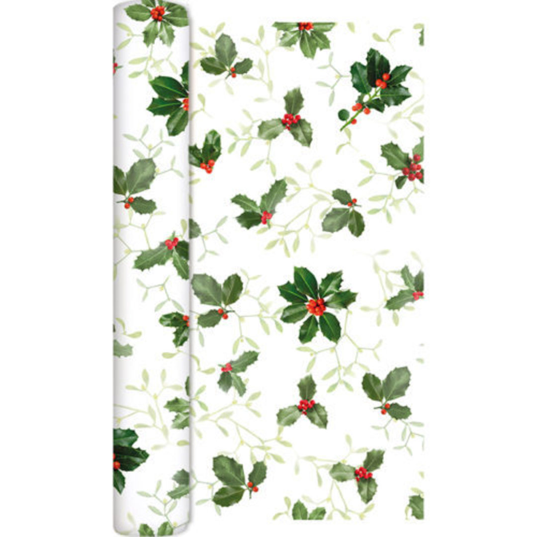 Paper Table Runner, Holly & Mistletoe 40x490cm image 0